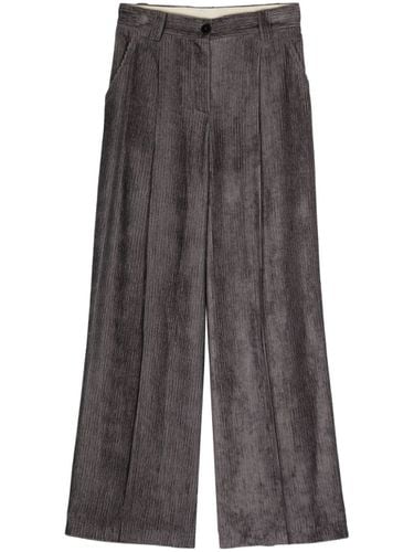 ALYSI - Velvet Wide-leg Trousers - Alysi - Modalova