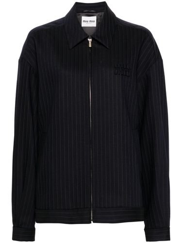 MIU MIU - Pinstriped Wool Jacket - Miu Miu - Modalova