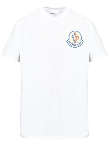 MONCLER - Logo Cotton Polo Shirt - Moncler - Modalova