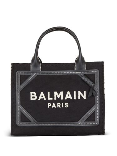 B-army Small Canvas And Leather Tote Bag - Balmain - Modalova