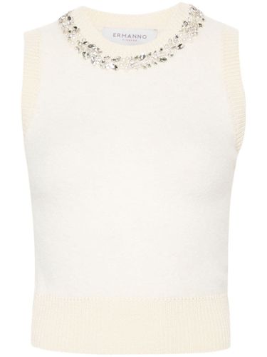 Wool Blend Embroidered Vest - Ermanno - Modalova