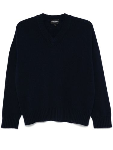 Wool V-necked Sweater - Emporio Armani - Modalova