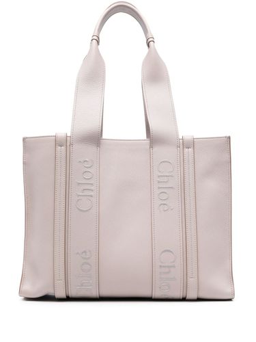 CHLOÉ - Woody Leather Medium Tote - Chloé - Modalova