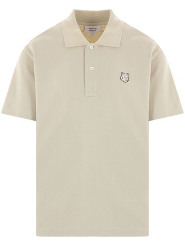 Fox Head Cotton Polo Shirt - Maison Kitsune' - Modalova