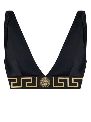 VERSACE - Greca-print Bikini Top - Versace - Modalova