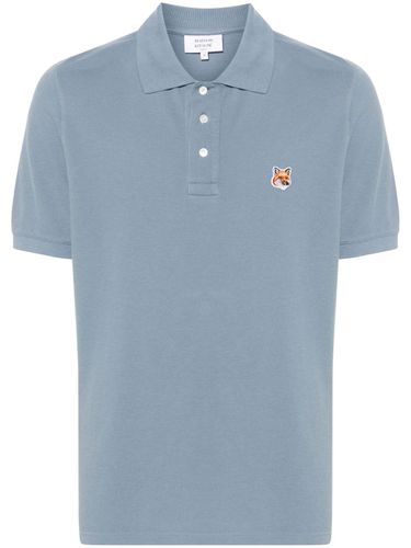 Fox Head Cotton Polo Shirt - Maison Kitsune' - Modalova