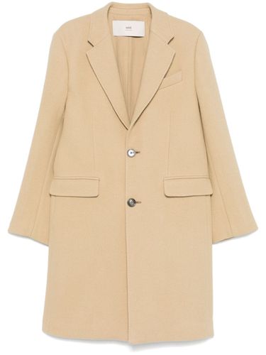 Wool Single-breasted Coat - Ami Paris - Modalova