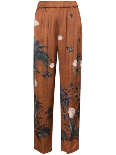 Satin Printed Trousers - Forte Forte - Modalova