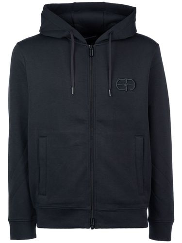 EMPORIO ARMANI - Logo Cotton Hoodie - Emporio Armani - Modalova