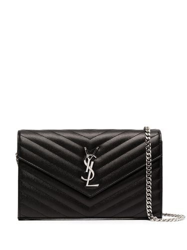 Cassandre Leather Wallet On Chain - Saint Laurent - Modalova