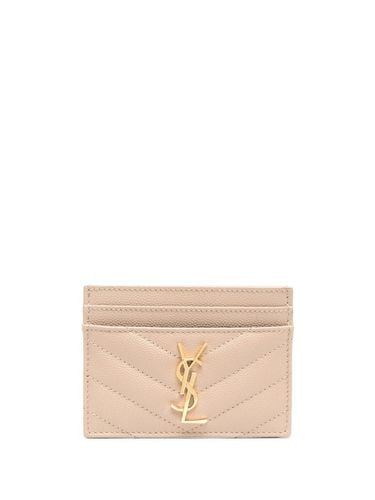 Cassandre Leather Card Case - Saint Laurent - Modalova