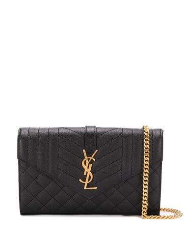 Cassandre Leather Wallet On Chain - Saint Laurent - Modalova