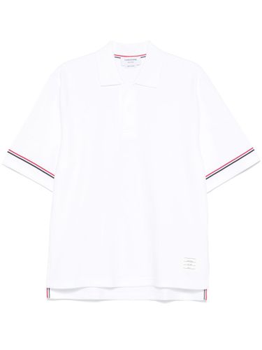 THOM BROWNE - Rwb Cotton Polo Shirt - Thom Browne - Modalova