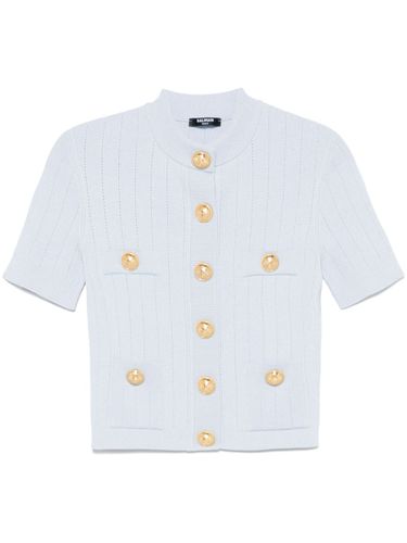 Buttoned Crewneck Cardigan - Balmain - Modalova