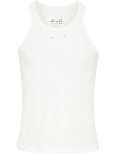 Logo Cotton Blend Tank Top - Maison Margiela - Modalova