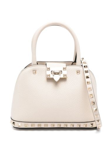 Small Leather Rockstud Handbag - Valentino Garavani - Modalova