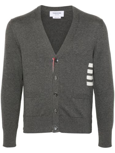 THOM BROWNE - 4bar Cotton Cardigan - Thom Browne - Modalova