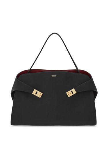 Hug Medium Leather Tote Bag - Ferragamo - Modalova