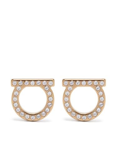 Gancini Crystal (l) Earrings - Ferragamo - Modalova