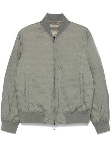 Jacquard Nylon Bomber Jacket - Emporio Armani - Modalova