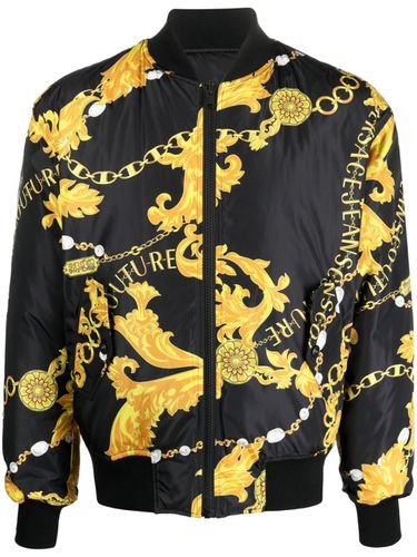 Reversible Jacket With Print - Versace Jeans Couture - Modalova