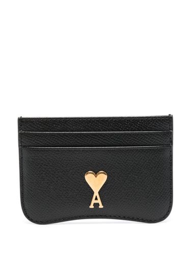 Leather Credit Card Holder - Ami Paris - Modalova