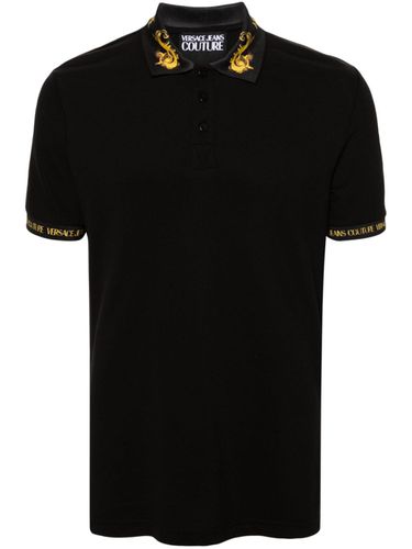 Cotton Polo Shirt With Logo - Versace Jeans Couture - Modalova