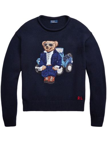Cotton Sweater With Warp Print - Polo Ralph Lauren - Modalova