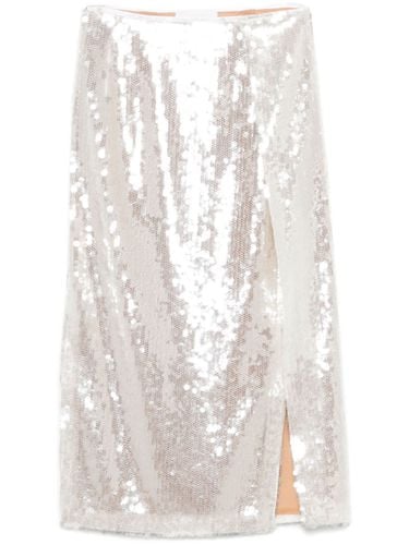 GENNY - Transparent Sequined Skirt - Genny - Modalova