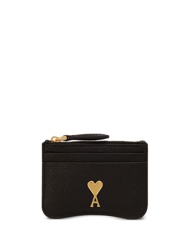 Leather Credit Card Holder - Ami Paris - Modalova