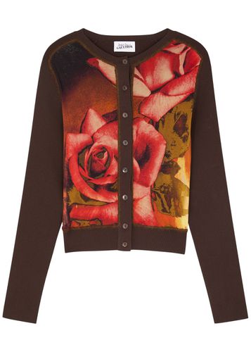 Roses Printed Tulle and Knitted Cardigan - - M (UK12 / M) - Jean Paul Gaultier - Modalova