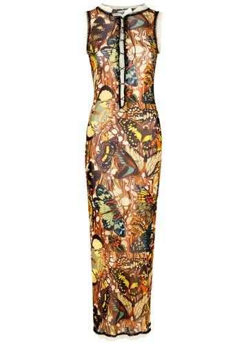 Papillon Printed Lace-up Tulle Maxi Dress - - L (UK14 / L) - Jean Paul Gaultier - Modalova