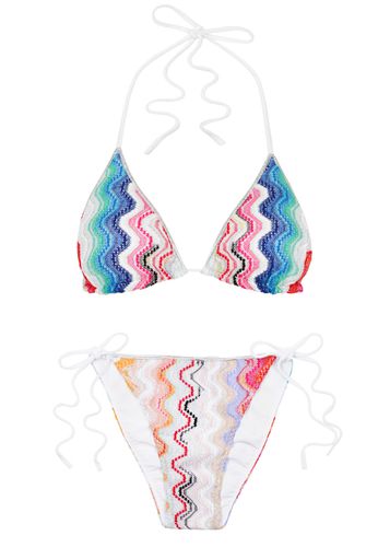 Metallic Zigzag Fine-knit Bikini - - 44 (UK12 / M) - Missoni - Modalova