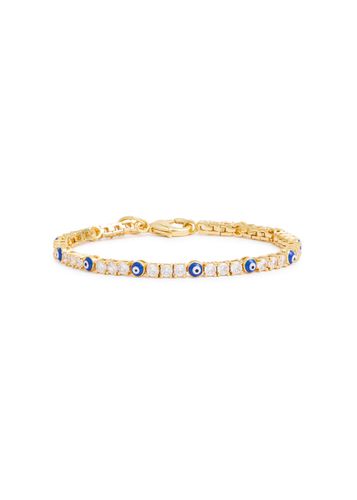 Serena x Evil Eye Crystal-embellished 18kt Gold-plated Bracelet - Crystal Haze - Modalova