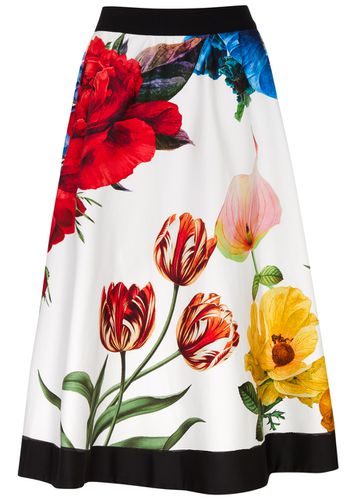 Earla Floral-print Stretch-cotton Midi Skirt - - 4 (UK8 / S) - Alice + Olivia - Modalova