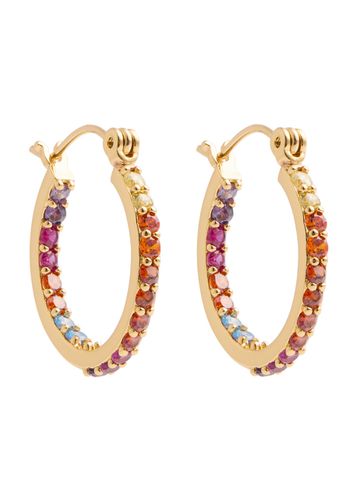 Mini Serena Rainbow 18kt Gold-plated Hoop Earrings - Crystal Haze - Modalova