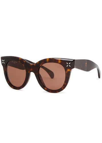 Petal Tortoiseshell Round-frame Sunglasses - Alaïa - Modalova