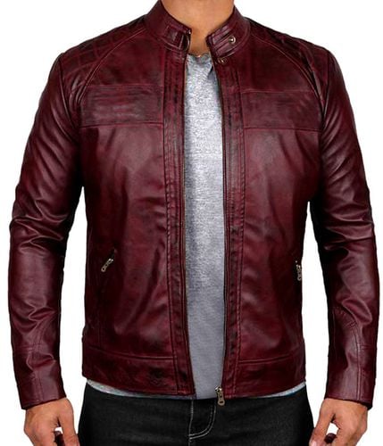 Men's Fashion Genuine Leather Jacket FS84 - Feather skin - Modalova