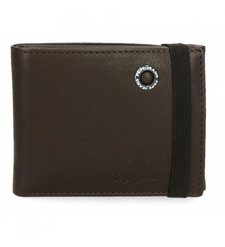 Portefeuille en cuir Badge Marron -11.5x8.5x1cm (OSFA), Casuel - Pepe Jeans - Modalova