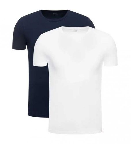 Lot de 2 T-shirts , blanc (L), Bleu, Casuel, Coton, Manche courte, Le coton biologique, Durable - Levi's - Modalova