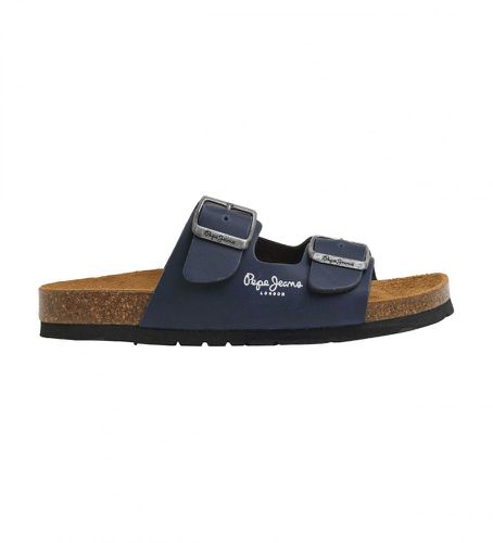 PBS90054 Sandales Double Kansas (37), Plat, Aucun, Casuel, PVC, Marine - Pepe Jeans - Modalova