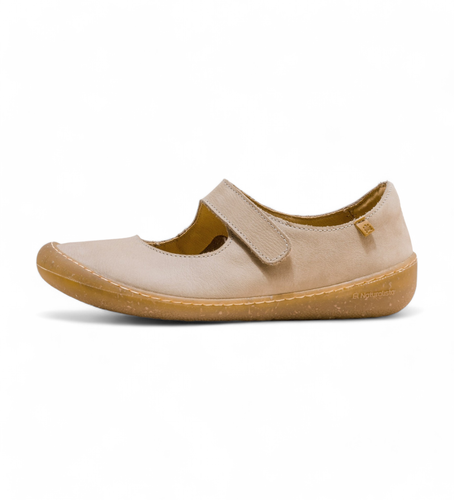 S005_039 Chaussures en cuir N5768 Pawikan marron clair (38), Plat, Velcro, Casuel - El Naturalista - Modalova