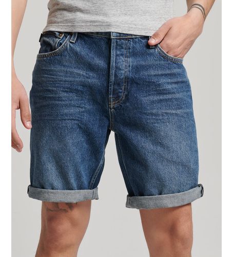 M7110295A Short vintage (28), Casuel, Denim, Le coton biologique, Durable - Superdry - Modalova