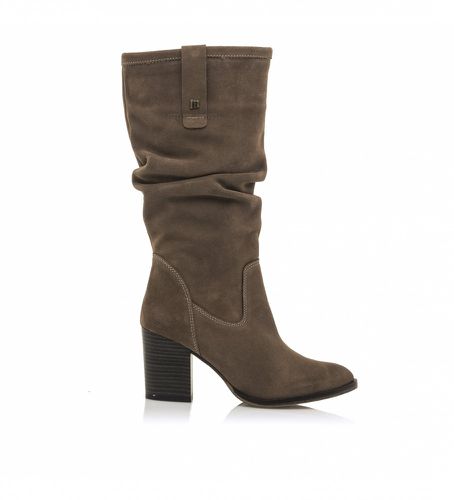 Bottes en cuir marron Uma - Hauteur du talon 8cm (40), 5 à 8 cm, Fermeture éclair, Casuel - MTNG - Modalova