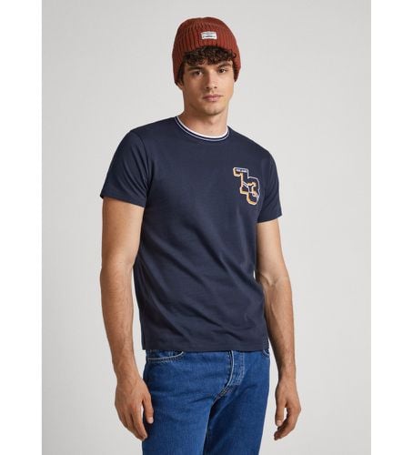 PM509129 T-shirt Willy (L), Casuel, Coton, Manche courte, Durable, Marine - Pepe Jeans - Modalova