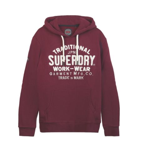 M2013154A Athletic Script Graphic Sweatshirt maroon liloso (S), Casuel, Violet, Polyester - Superdry - Modalova