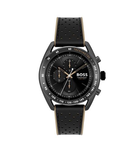 Montre analogique avec bracelet en cuir Center Court (OSFA), , Casuel, Laisse - BOSS - Modalova