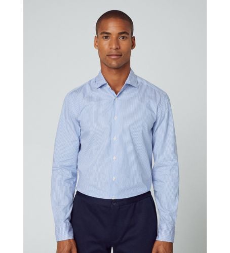 HM309605 Chemise bleue du Bengale (S), Casuel, Fête, Coton, Classique, Manche longue - Hackett London - Modalova