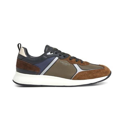 HMS21327 Baskets en cuir H-Runner Phil (40), Plat, Lacets, Casuel, Vert - Hackett London - Modalova