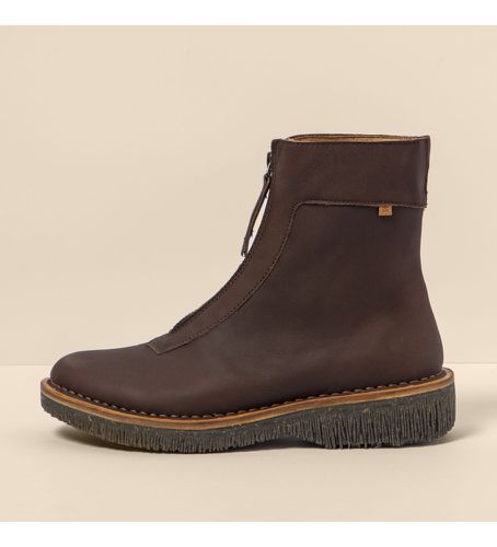 Bottes en cuir N5581 Wax Nappa Nappa Brown/Volcano (36), Marron, Plat, 1 à 3 cm, Fermeture éclai - El Naturalista - Modalova